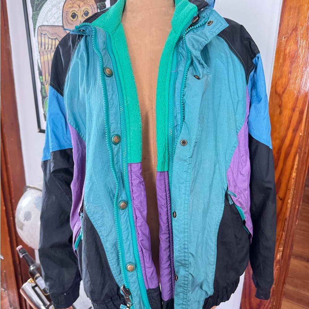 Colorful Vintage Reversible Windbreaker Jacket